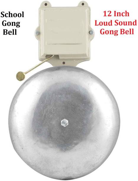REALON High Range School Gong Bell/ Electric Bell- 12 inch Big Size with Loud Sound Wired Door Chime