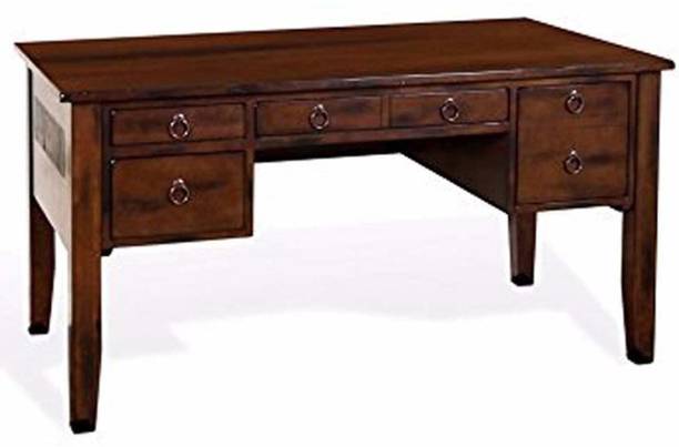 APRODZ Solid Wood Ekwok Study Desk Table for Home and Office Solid Wood Study Table