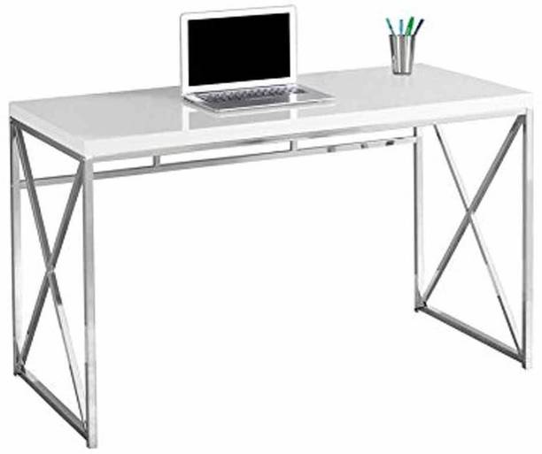 APRODZ Mango Wood Wolfeng Study Desk Table for Home and Office | White Finish Engineered Wood Study Table