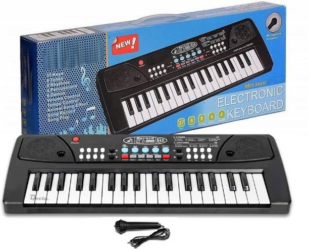 Devta Kids Piano Keyboard, Piano for Kids with Microphone Portable Electronic Keyboards for Beginners 37 Keys Musical Toys Pianos for Girls Boys Ages 3-12