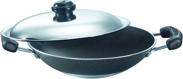 Prestige Omega Select Plus Deep Appachatty with SS Lid Kadhai 20 cm diameter with Lid 1 L capacity
