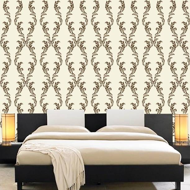 Arhat Floral wallpaper pattern ASR-E743 Glossy PVC Resuable Wall Stencils (Size: 10X18 inches) Stencil