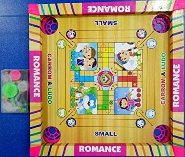 Sani International Toy Mall Carrom Board (15*15 Inch) (Carrom Board with Snake & Ladder, Ludo) Carrom Board Board Game