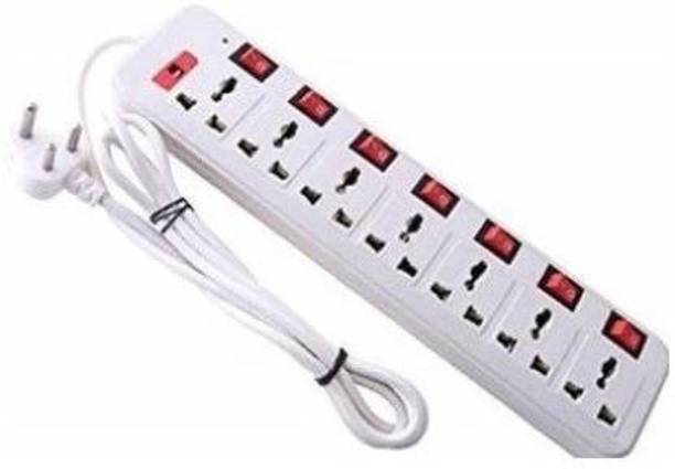 D-DEVOX 7+7 Multi Plug Points Universal Sockets Strip, LED Indicator & Master Switch, 3. Meters Cord7 Socket Extension Boards 7  Socket Extension Boards