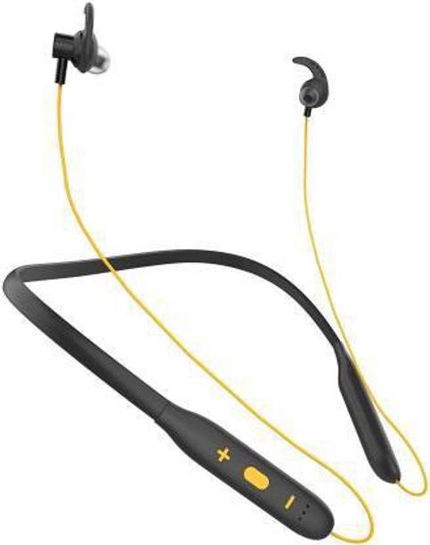 Grostar Techfire Tune 200 Bluetooth 5.0 Wireless Headphones with Hi-Fi Stereo Sound, 10Hrs Playtime, (Black/Yellow) MP3 Player