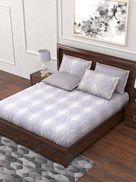 TRIDENT 400 TC Cotton King Printed Flat Bedsheet