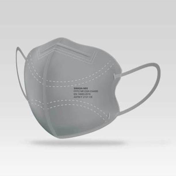 SWASA Breathe clean air Plus PM 0.3 | N95 | FFP2 | UV STERILE | GREY | PACK OF 5 Reusable