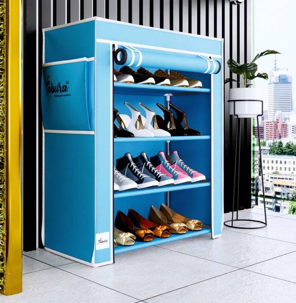 Raunak 4 Tier with Non Woven Fabric Cover Metal Shoe Stand