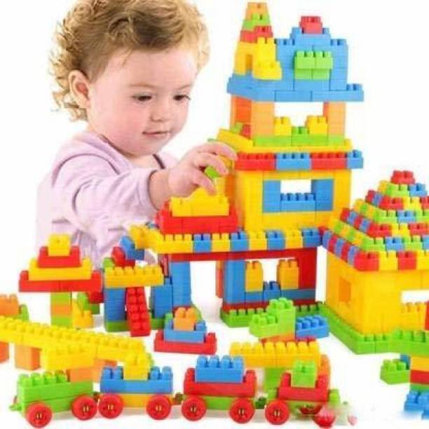 ARIZON DIY Plastic Building Blocks for Kids 60+ pcs