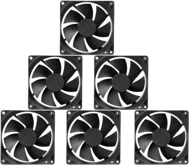 CyberSupreme Pack of 6 DC 12V Cooling Fan for DIY Incubator Cabinet & PC Case 3 inch Cooling Fan for PC Case CPU Cooler