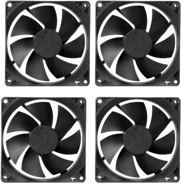 CyberSupreme Pack of 4 DC 12V Cooling Fan for DIY Incubator Cabinet & PC Case 3 inch Cooling Fan for PC Case CPU Cooling Fan Cabinet Cooler