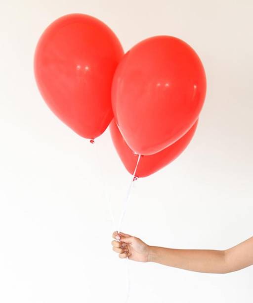 Wonder Solid Birthday Balloon Celebrate edition Red Balloon for Decoration -Helium Compatible - Set of 95 Balloon