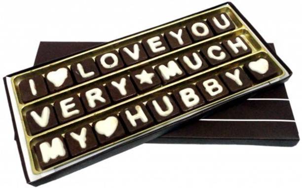 FabBites I Love You Very Much My Hubby Chocolate Message Bars