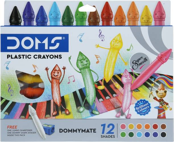 DOMS Dommymate Non-Toxic Plastic Crayons