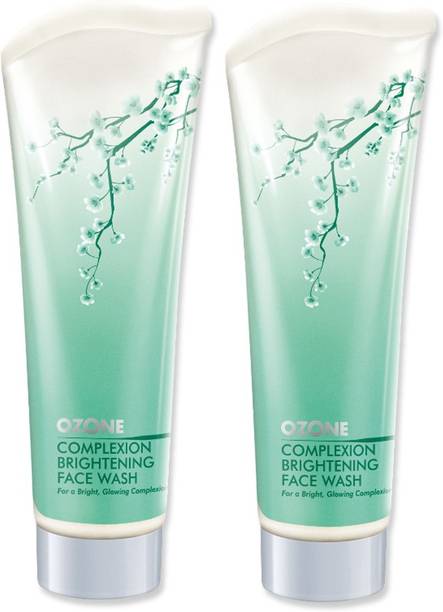 OZONE Complexion Brightening  For Skin Whitening, Pigmentation, Glowing, Brightening, for all skin types with Turmeric, Neem and Aloe Vera - No Parabens, Sulphate, Silicones, 100 G - Combo Pack of 2 Face Wash