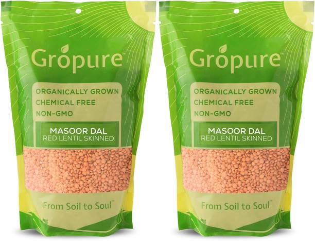 Gropure Organic Unpolished Masoor Dal