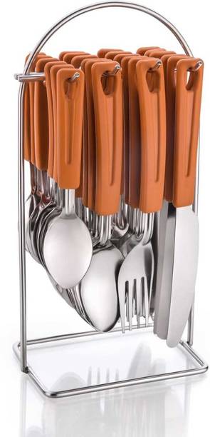 Finner Orange Stainless Steel Spoon Set & Fork Set of 2...
