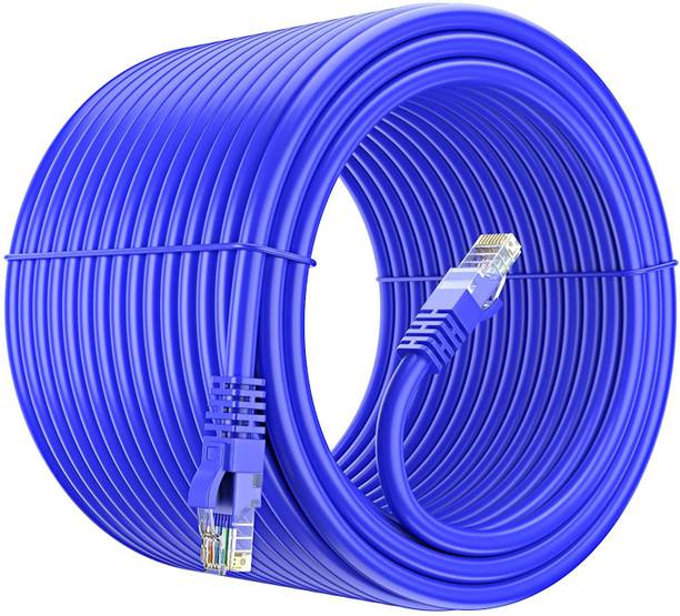 Fedus Ethernet Cable 70 m Cat6 Ethernet Cable, 70M High Speed 550MHZ /10Gigabit Speed UTP LAN Cable Blue
