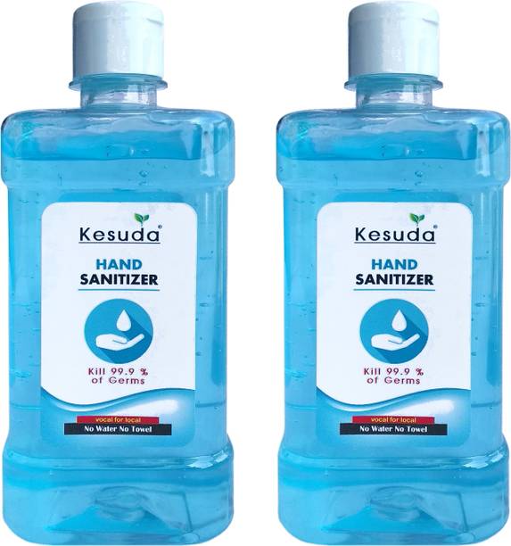 KESUDA advanced alcohol base hand sanitizer gel 2 pcs(500ml+500ml) Hand Rub Bottle