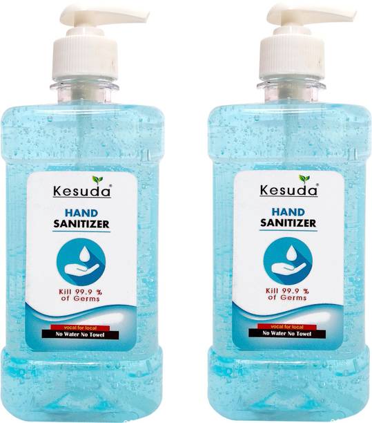 KESUDA advanced alcohol base hand sanitizer gel pump(500ml+500ml) Hand Rub Pump Dispenser