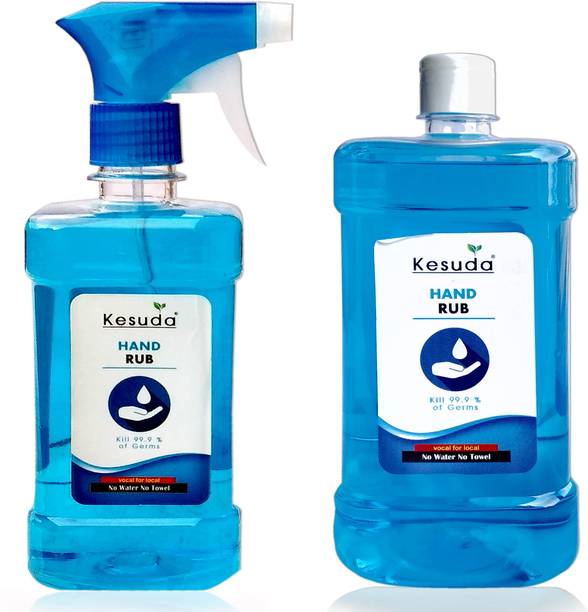 KESUDA advanced alcohol base hand sanitizer spray(500ml+1L) Hand Rub Bottle