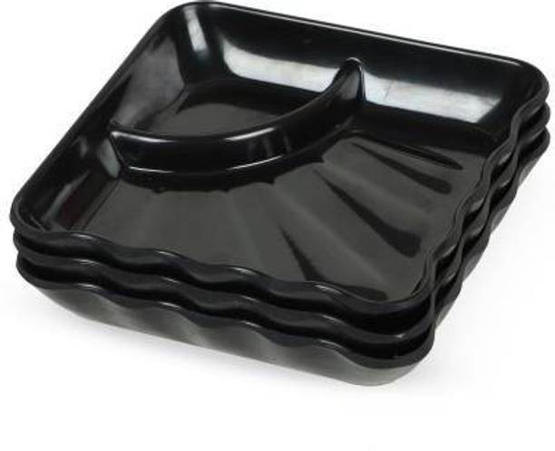 गूफी SOLID BLACK SQ COMBO 3 चिप और डिप ट्रे