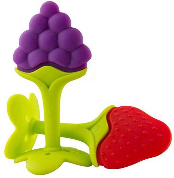 croox Bpa Free Food Grade Silicone Rubber Cute Funny Silicone Baby Teething Chew Toys Teether For Baby CRXTEE655_765 - Pack of 2 Teether