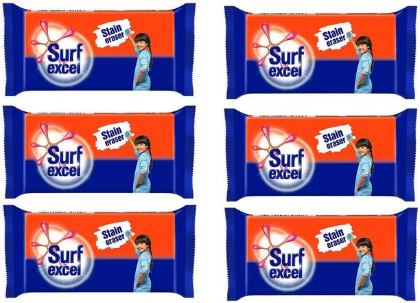 Surf excel Stain Remover pack of 06 Detergent Bar