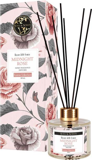 Soul & Scents Classicrose Diffuser Get 6 Reed Stick Natural Fragrance Smokeless Room Freshener Diffuser Set CLASSIC ROSE REED DIFFUSER