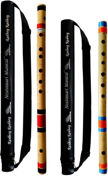 NEXTOMART Musical Combo Flutes C Natural 7 Hole (19 Inc...