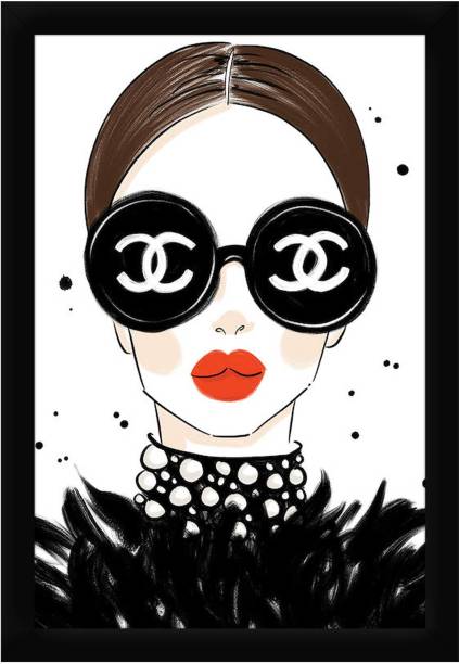 Braj Art Gallery Fashion Poster Coco Chanel Girl Painti...