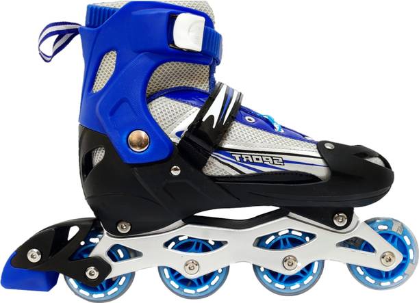 LAVNI Inline Skates Unisex Indoor and Outdoor 4 Wheeler Skate Adjustable Size In-line Skates - Size Free  UK