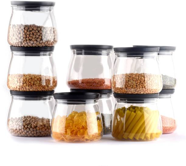 OBISPO New Premium Series Kitchen Storage Containers / Plastic Container / Masala Box / Kitchen Containers / Plastic Box / Kitchen Set / Storage Box / Storage Containers For Kitchen Organizer, Tea, Coffee, Sugar, Food, Grain, Rice, Masala, Pasta, Pulses, Spices  - 800 ml