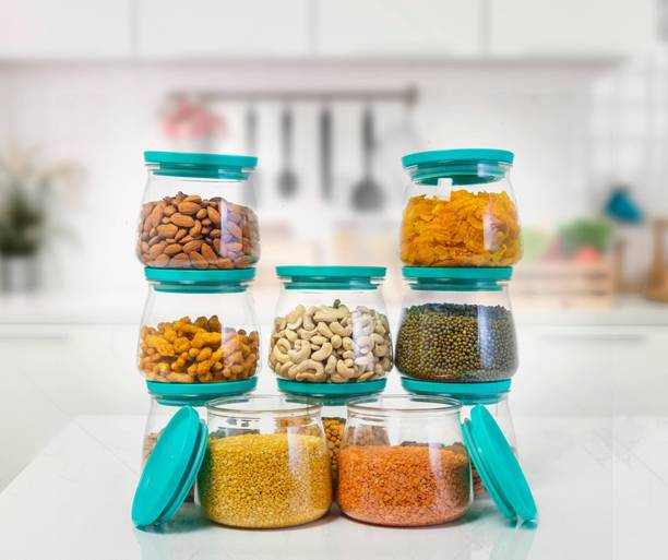 OBISPO New Premium Series Kitchen Storage Containers / Plastic Container / Masala Box / Kitchen Containers / Plastic Box / Kitchen Set / Storage Box / Storage Containers For Kitchen Organizer, Tea, Coffee, Sugar, Food, Grain, Rice, Masala, Pasta, Pulses, Spices  - 800 ml