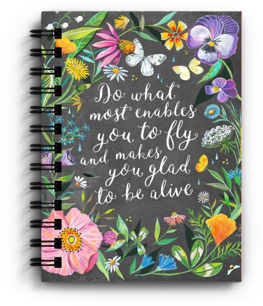 DI-KRAFT Office & Home use notebook spiral diary (6*8 Inch) A5 Diary Unruled 160 Pages