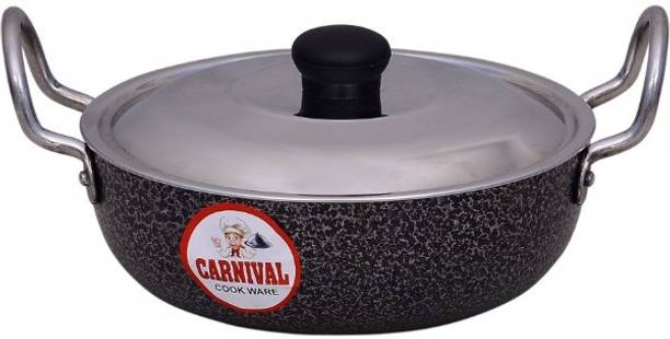 CARNIVAL Kadhai 19 cm diameter with Lid 1.5 L capacity