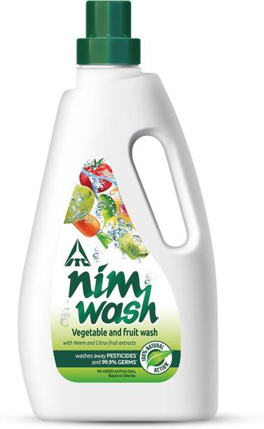 Nimwash Vegetable & Fruit Wash I 100% Natural Action, Removes Pesticides & 99.9% Germs, with Neem and Citrus Fruit Extracts, Safe to use on veggies and fruits | Cleans veggies & fruits