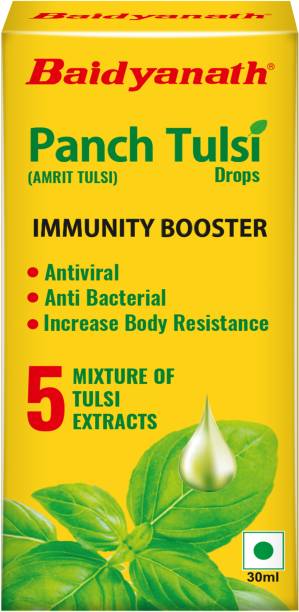 Baidyanath Panch (Amrit) Tulsi Drops, Natural Immunity Booster and Powerful Cough & Cold Relief Drops | Antiviral, Antibacterial, Increases body resistance |