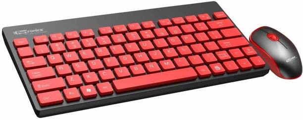 Portronics Key2-A Combo of Multimedia Wireless Keyboard & Mouse, Compact Light-Weight for PCs, Laptops and Smart TV, Black Wireless Laptop-size Multi-device Keyboard Compatible with Desktop, Laptop, Mac