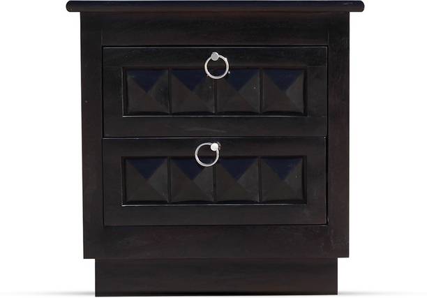 rf royal finish Cantalin 2 darwer,Bush Included,Smooth Corner,12-Month Warrenty,17"x12"x17" Solid Wood Bedside Table