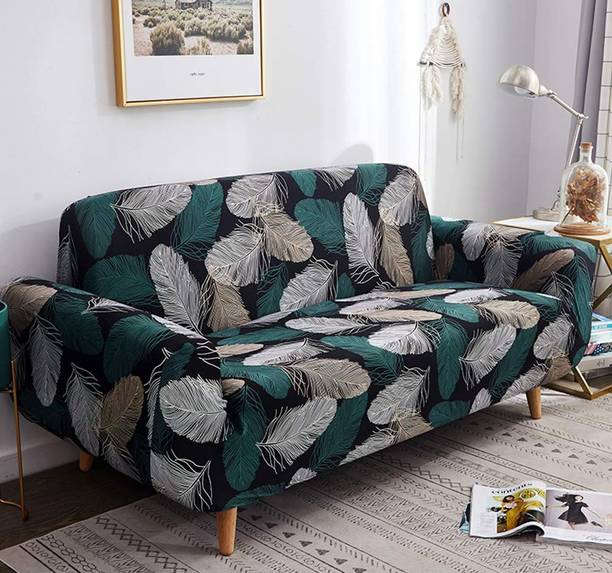 HOUSE OF QUIRK Polyester 3 Seater Sofa Floral Cover