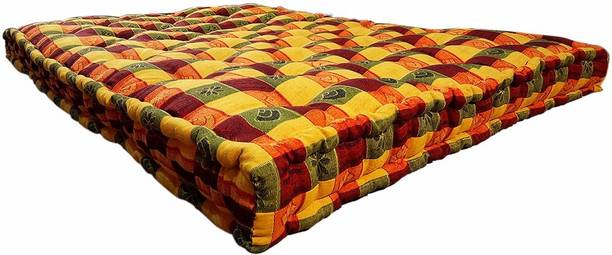 Anand Textile 5 Inch 4x6 Double Bed With Pillow 5 inch Double Cotton Mattress