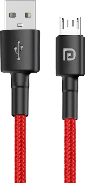 Portronics Konnect B POR-1235 3 A 1 m Nylon Braided Micro USB Cable
