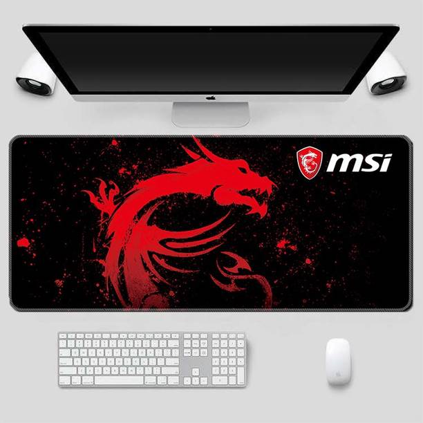 PEARIVE Premium Black & Red Anti-Slip Deskspread Extended XXL 700mmx300mm Natural Rubber Gaming Mouse & Keyboard Pad Non Slip Base Mousepad