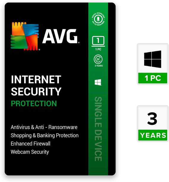AVG Anti-virus (Internet Security) 1 PC PC 3 Years Internet Security (Email Delivery - No CD)