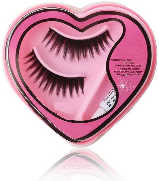 Emijun Soft Natural Black Thick Long False Eyelashes with Glue