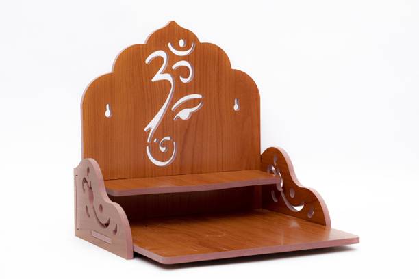 Rudrax Wooden Singhasan home Temple. Engineered Wood Home Temple