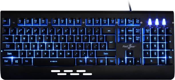 Redgear MT01 Wired USB Standard Gaming Keyboard Compatible with Desktop, Laptop, Mac Easy to Use,Plug and Play,Quick, Comfy Durable body