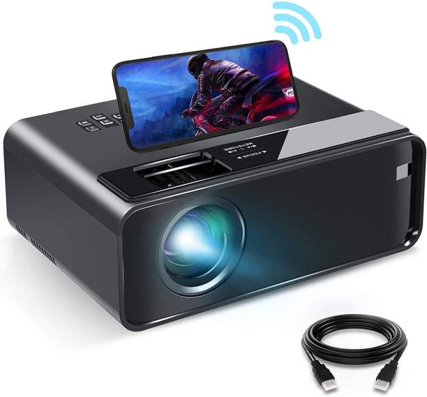 UNIC WIFI Mini Projector ,1080P HD Portable Projector with 4600 Lux and 200" Screen, Compatible with Android/iOS/HDMI/USB/SD/VGA Portable Projector, Projector with Synchronize Smartphone Screen 4600 lm LED Corded Portable Projector