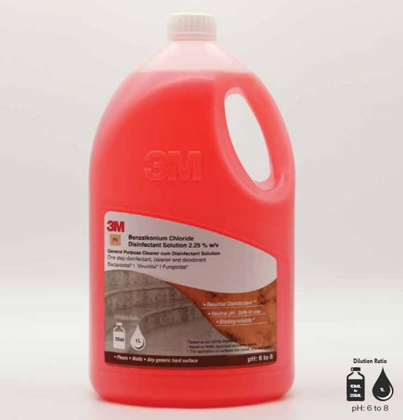3M General Purpose Cleaner Cum Disinfectant Solution 5 Liter - Pack of 1